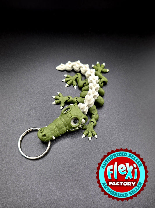 Crocodile Skeleton Keychain