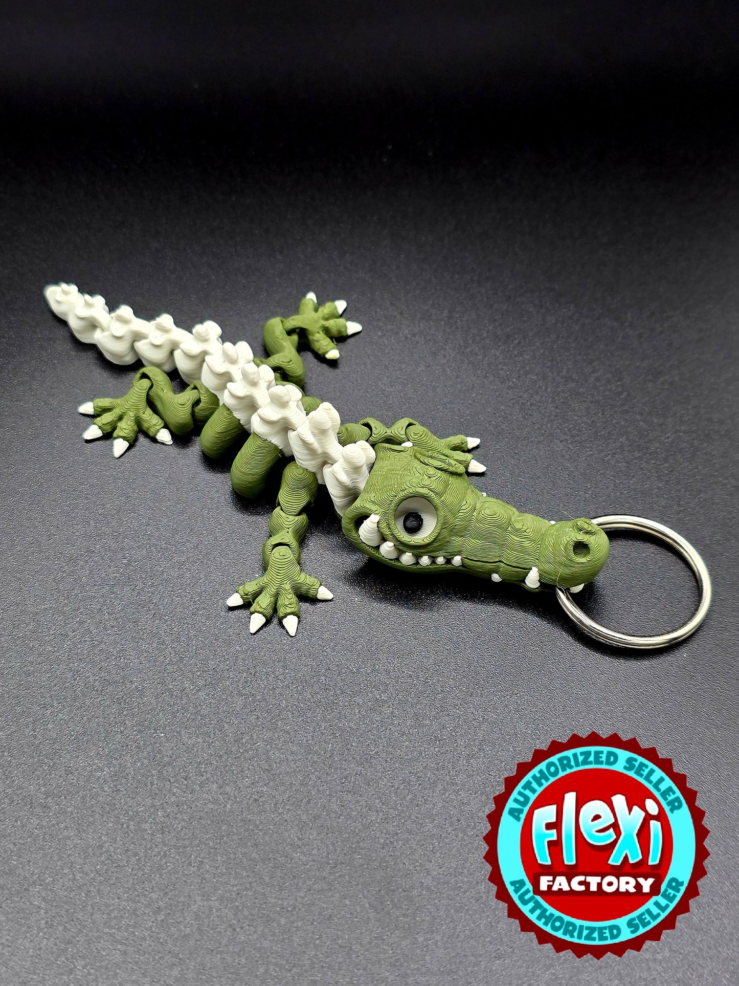 Crocodile Skeleton Keychain