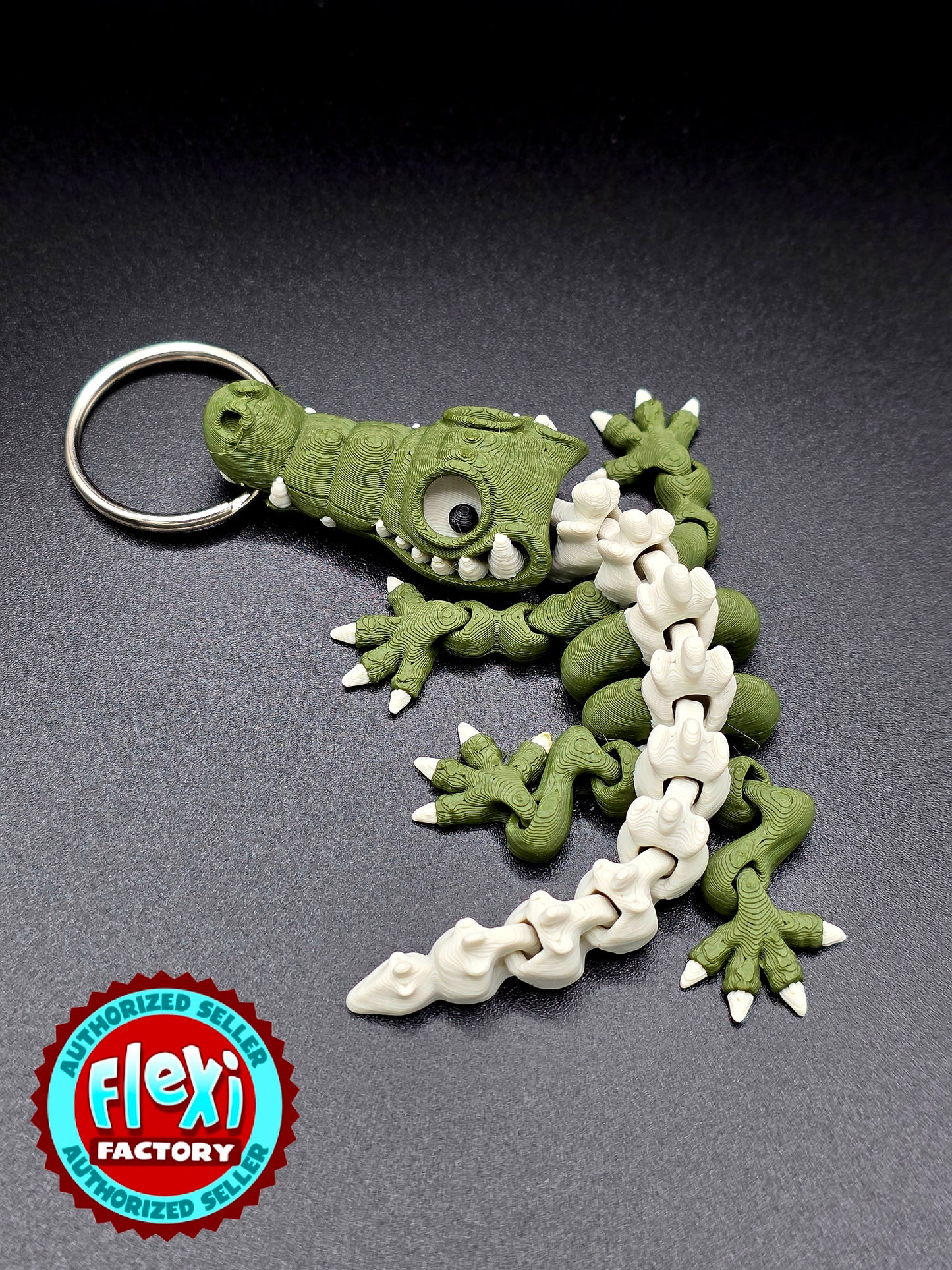 Crocodile Skeleton Keychain