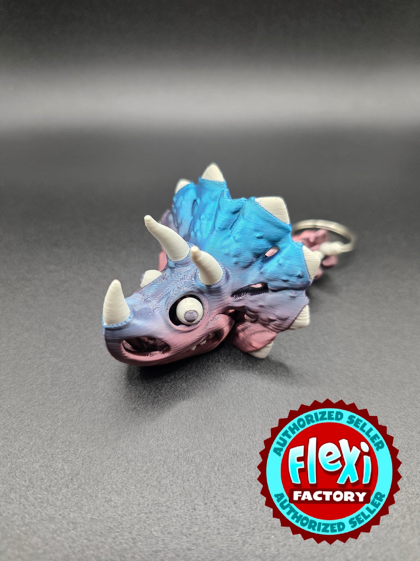 Triceratops Skeleton Keychain